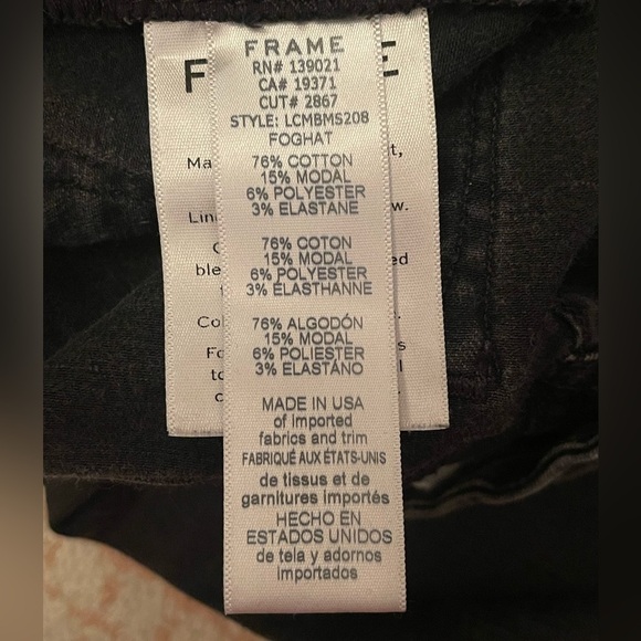 Frame black Le crop mini boot fringe hem jeans women’s size 23 - Picture 5 of 7